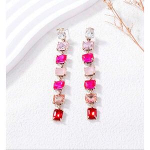 Beautiful Pink Drop Earrings